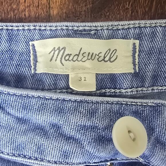 Madewell Emmett Wide-Leg Crop Jeans in Langston Wash - Size 31 - Style # K9147 - Picture 8 of 12